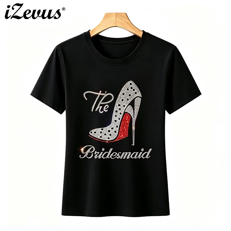Women Accessories Drawing - T-shirt da donna a maniche corte
