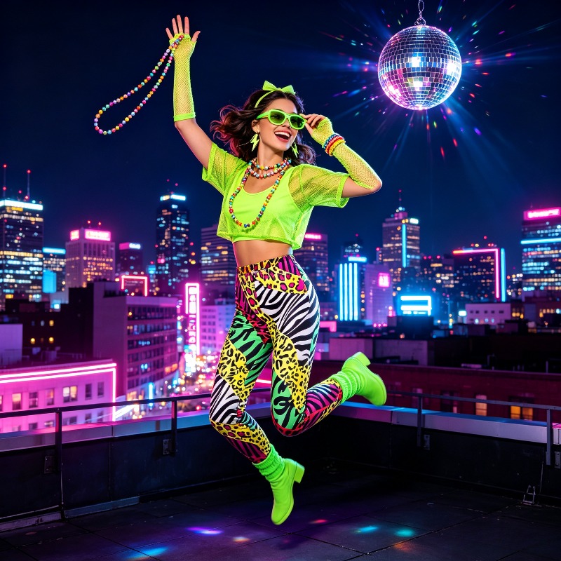 Women'S Accessories In The 80S - Costume da Ballo Disco Retrò Anni