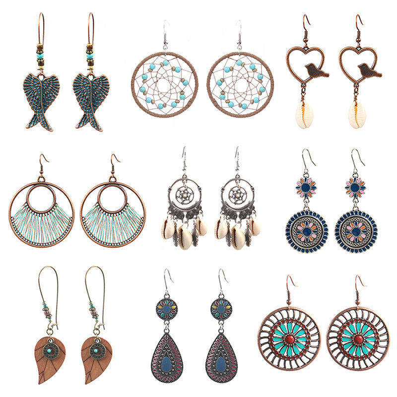 Women Accessories In Amazon - Set multipezzo di orecchini popolari transfrontalieri