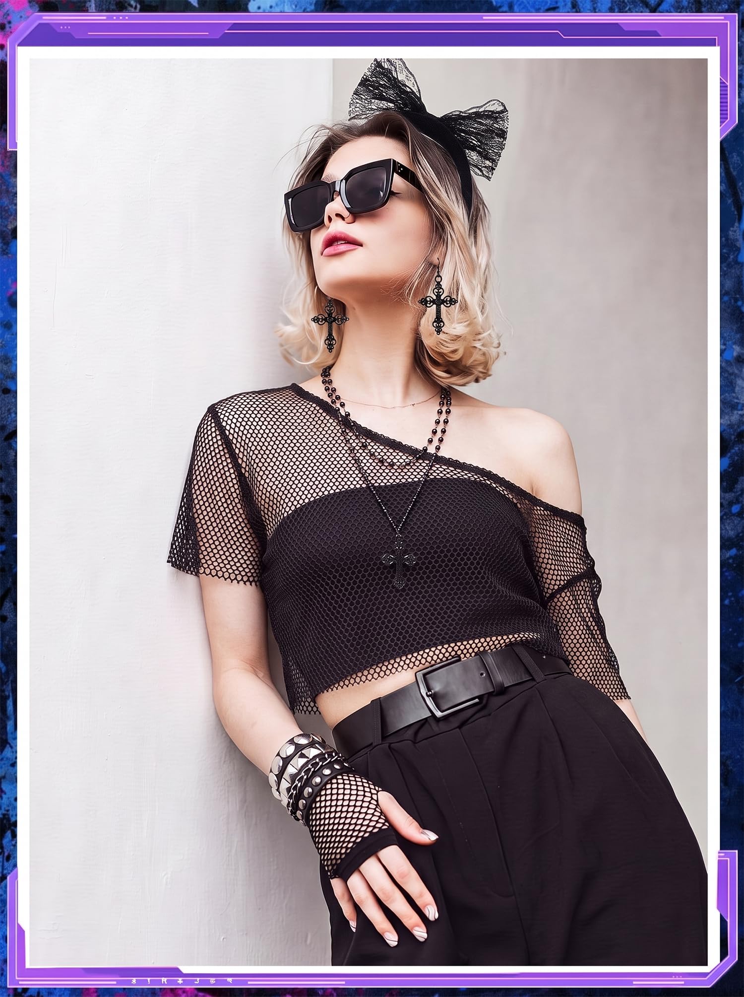 Set 8 Pezzi Costume Anni '80 p - Women'S Accessories In The 80S recensione e prezzo