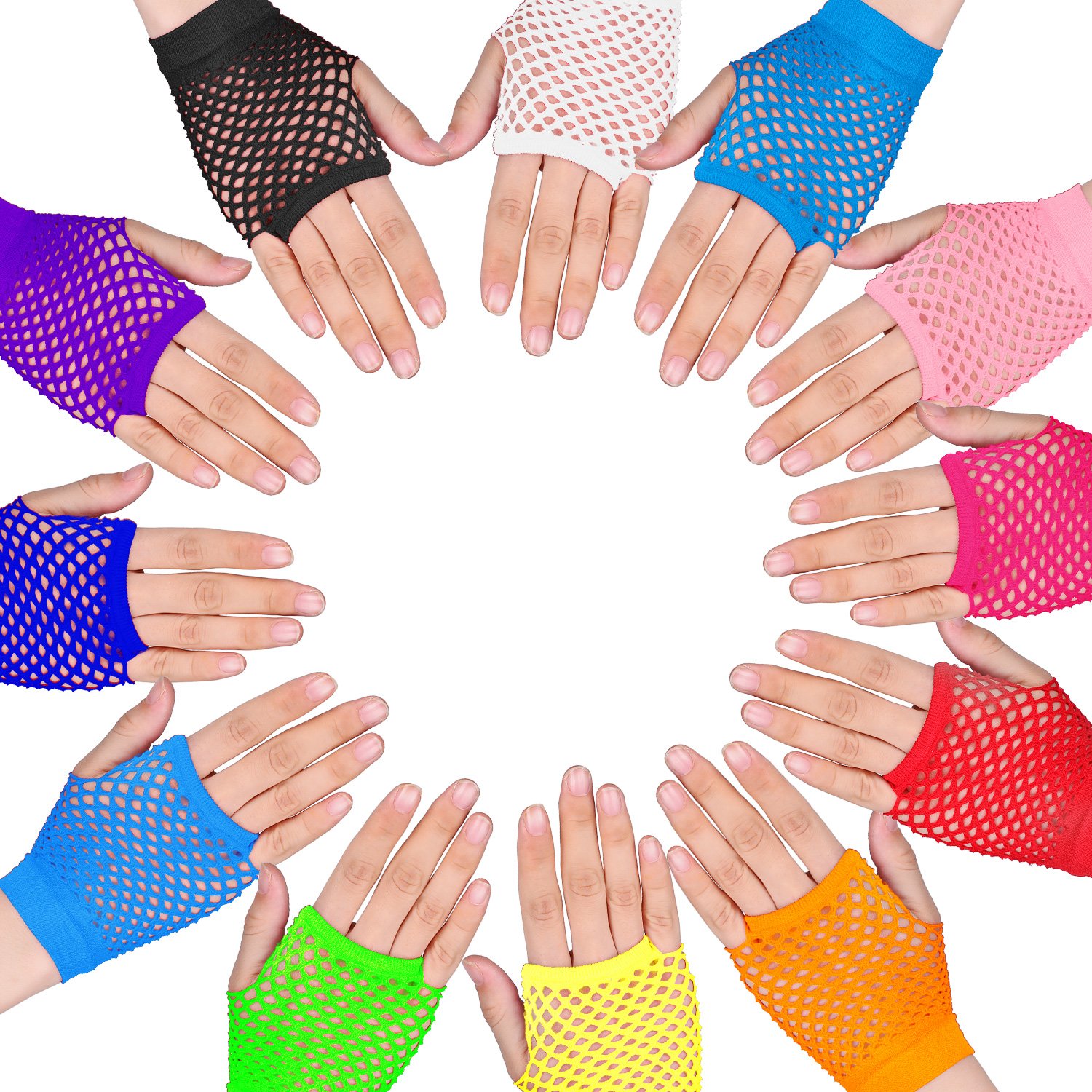 24 Paia di Guanti a Rete Neon  - Women'S Accessories In The 80S recensione e prezzo