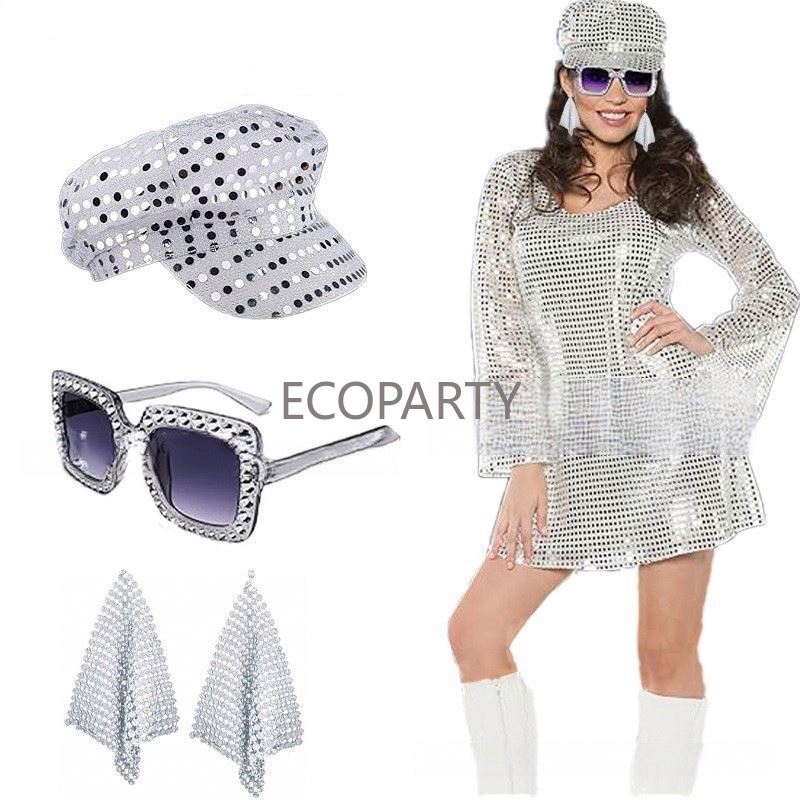 2024 3PCS/5PCS 70s Costume da  - Women'S Accessories In The 80S recensione e prezzo